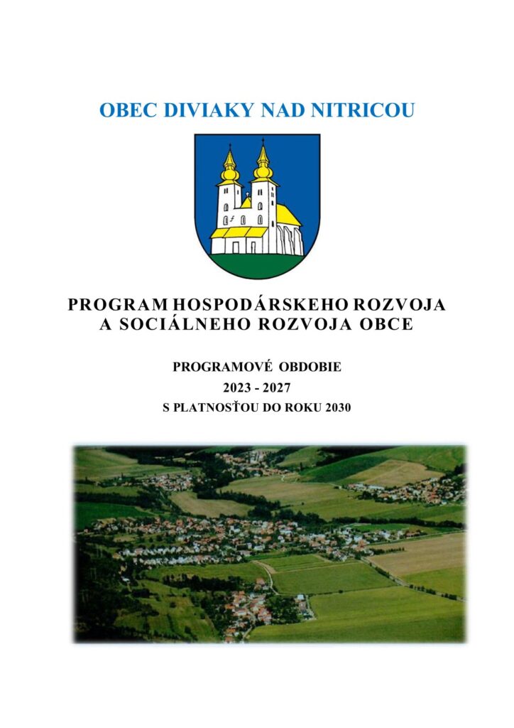 Program hospodárskeho a sociálneho rozvoja obce - Programové obdobie 2023 - 2027